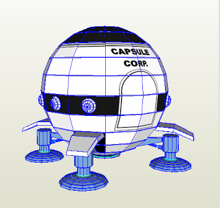 Capsule Corporation Spaceship Papercraft