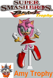 SSBB Amy Trophy Papercraft