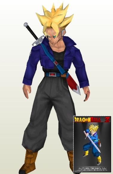 future trunks super saiyan jin papercraft
