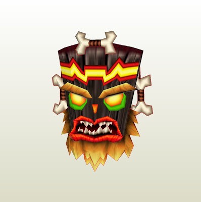 crash bandicoot - uka uka papercraft