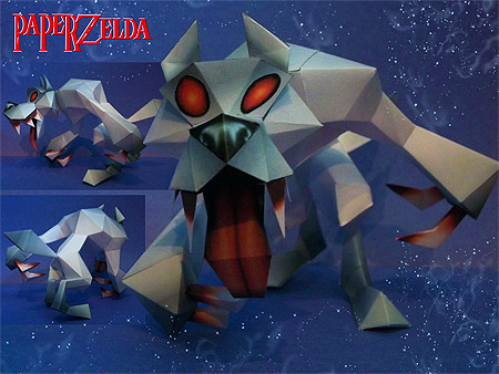 ocarina+time+white+wolfos+papercraft