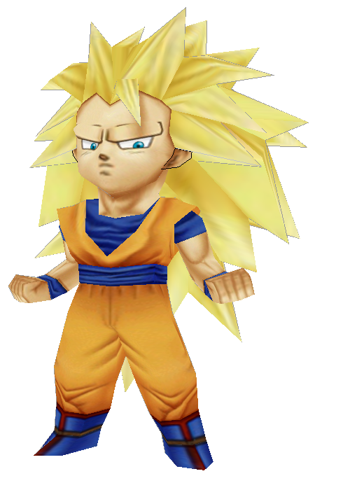 Chibi Goku SSJ 3 Papercraft