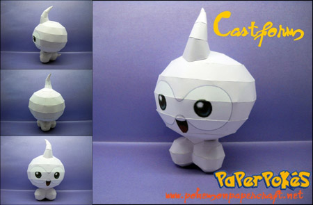 pokemon+castform+papercraft+normal