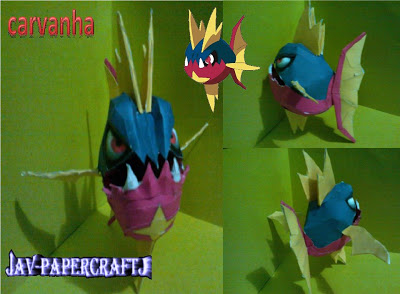 Pokemon Carvanha Papercraft