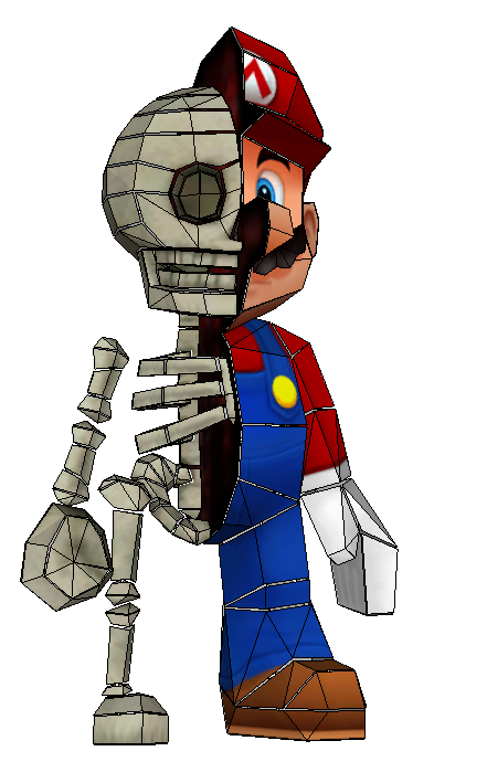 Halloween 2014 - Mario Skeleton Papercraft