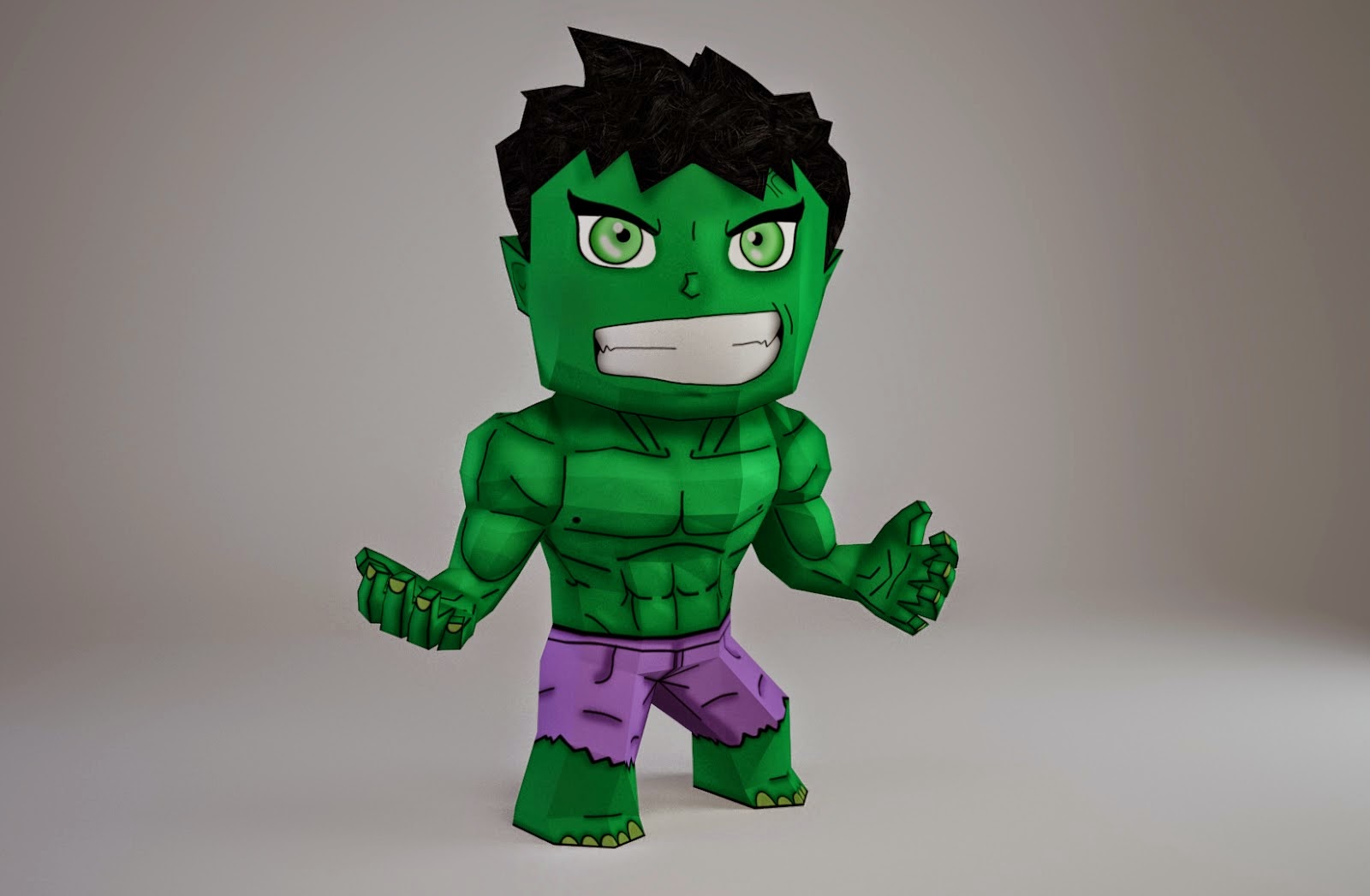 Chibi Hulk Papercraft
