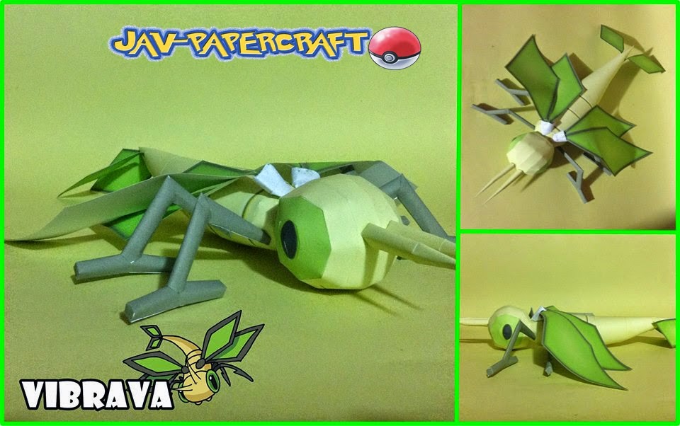 Pokemon Vibrava Papercraft