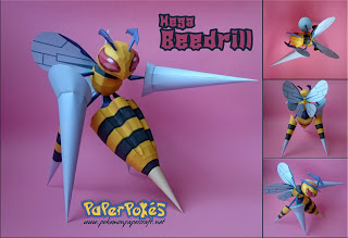 Pokemon Mega Beedrill Papercraft