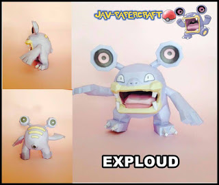 Pokemon Loudred Papercraft