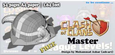 Clash of Clans Master League Emblem Papercraft