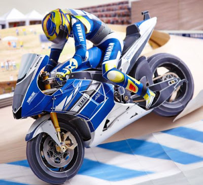Yamaha-Motorcycle-Racing-Paper-Model