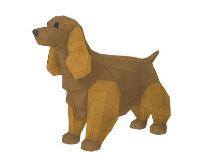 Cocker Spaniel papercraft