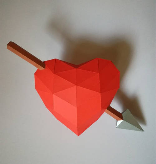 Corazón papercraft