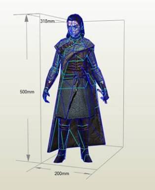 Arya Stark papercraft