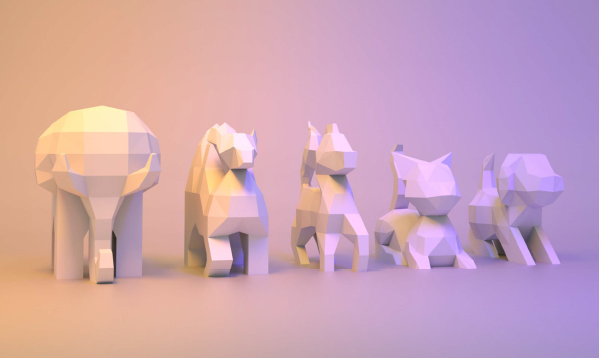 Animales papercraft Low Poly