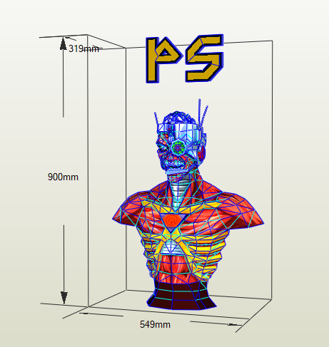 Eddie Cyborg papercraft