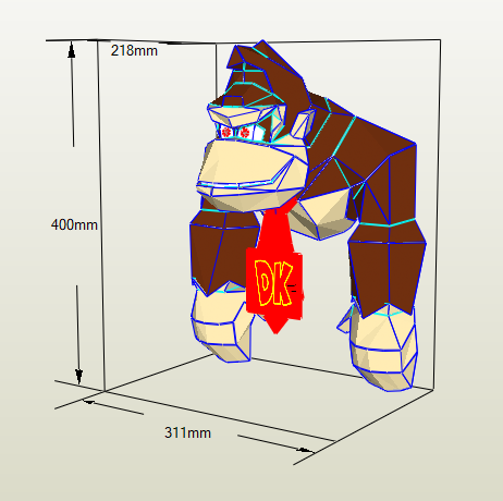 Donkey Kong papercraft