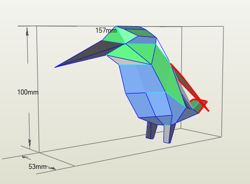 Colibri papercraft