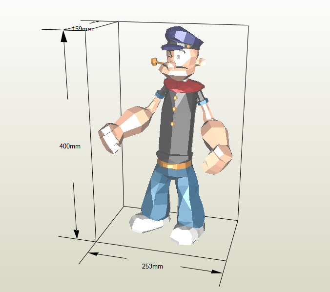 Popeye papercraft