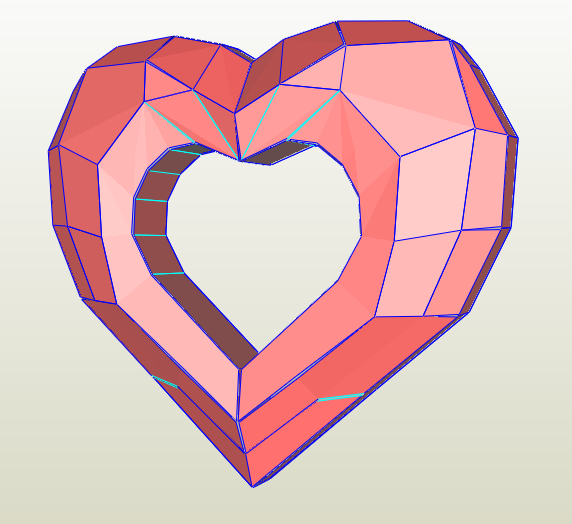 Portaretrato corazon papercraft