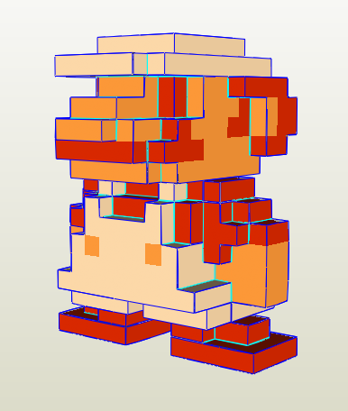 Fire Mario papercraft