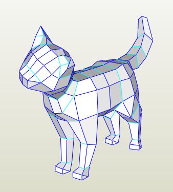 Gato Papercraft Lowpoly