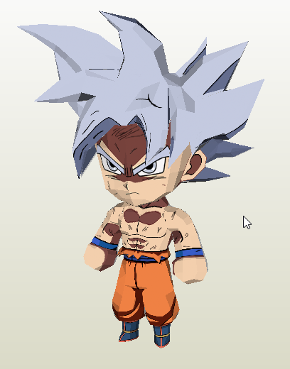 Goku chibi Ultra Instinto - Papercraft Gratis - Papercraft Gratis Goku chibi Ultra Instinto - Papercraft Gratis - Papercraft Gratis