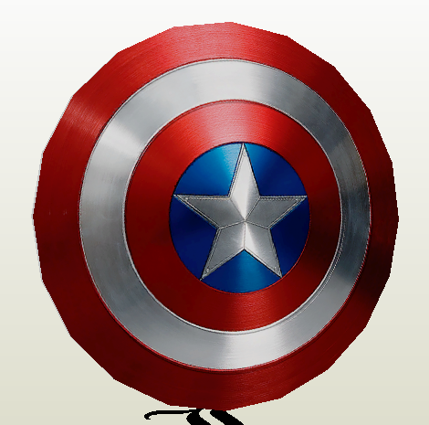 Escudo Capitán América Papercraft