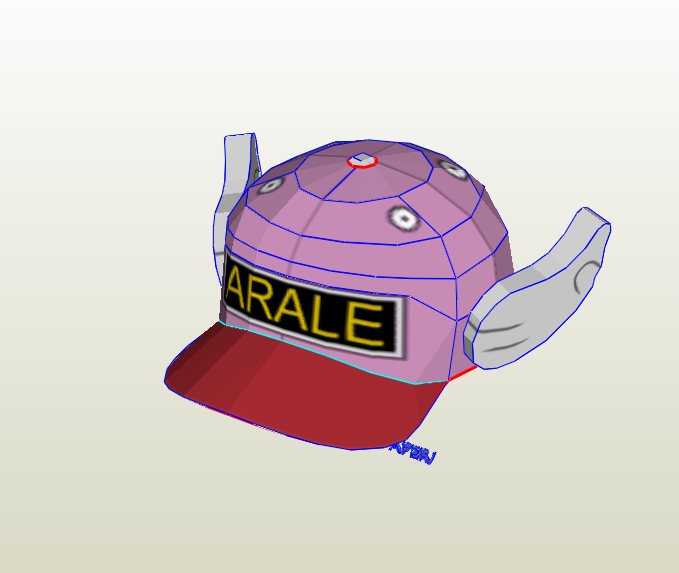 Gorro Aralé papercraft