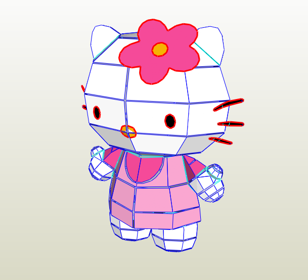 Hello Kitty papercraft