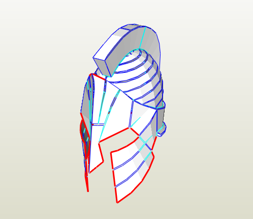 Casco Leonidas papercraft