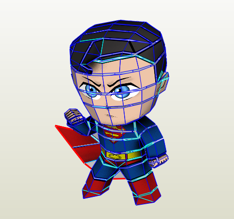 Superman Chibi papercraft
