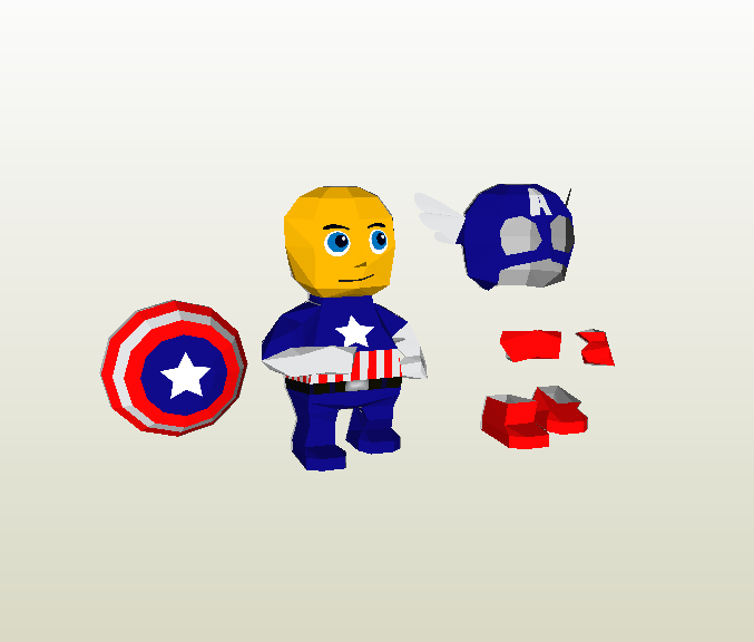 Capitan america papercraft