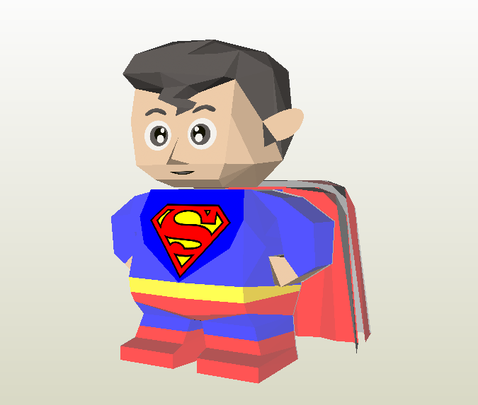 Chibi SUperman papercraft