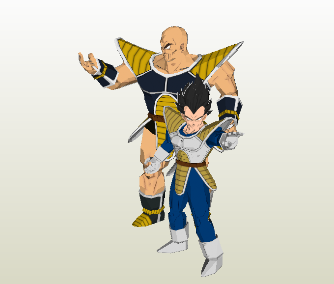 Vegeta y Nappa papercraft