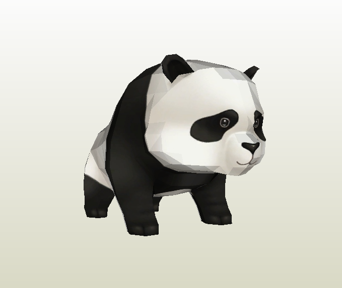 Oso panda papercraft