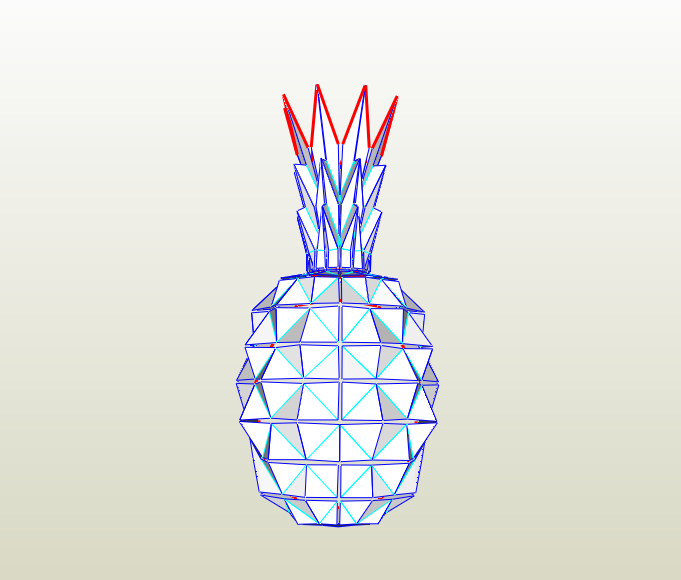 Piña papercraft