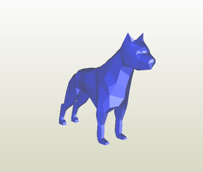 Pitbull papercraft
