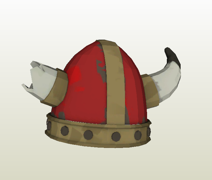 Casco Vikingo papercraft