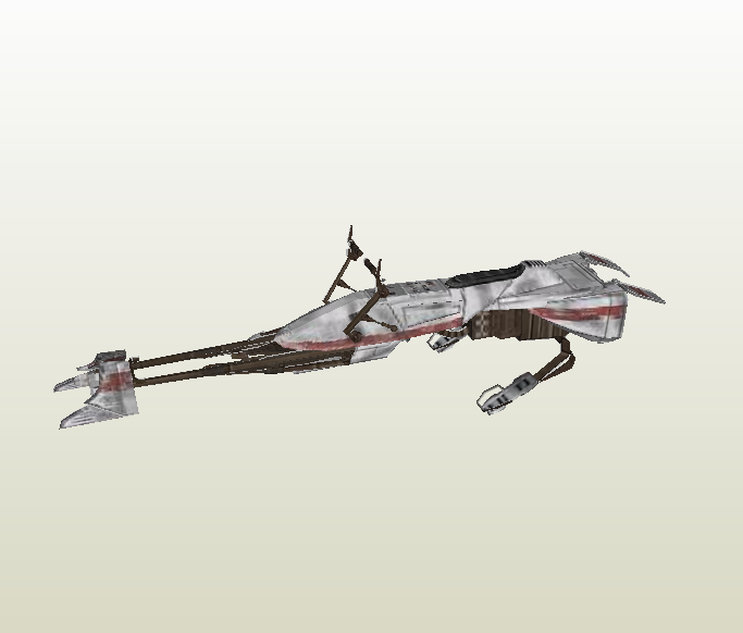 74-Z Speeder Bike Papercraft