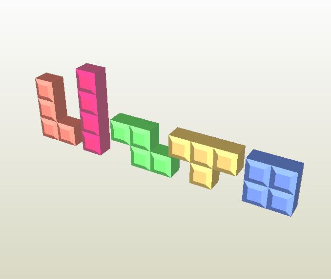Tetris papercraft