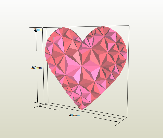 Mosaico Corazón papercraft