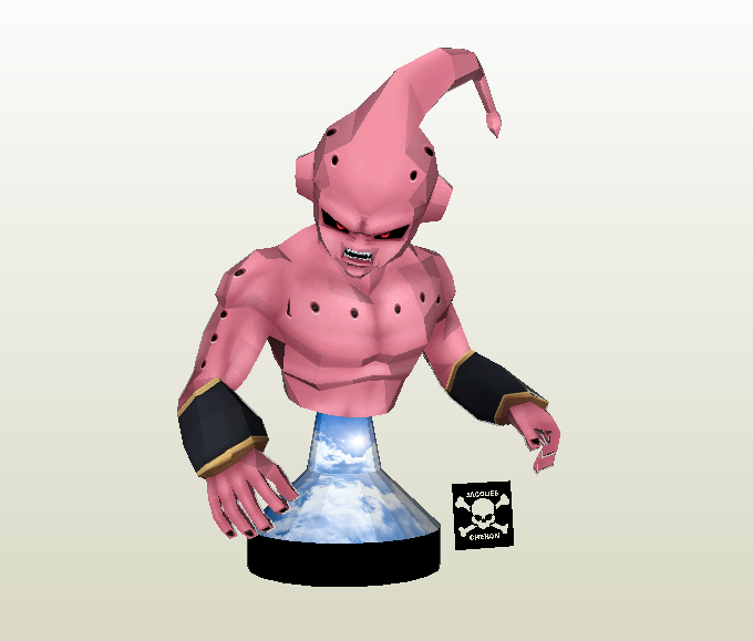 Busto Majin Buu papercraft