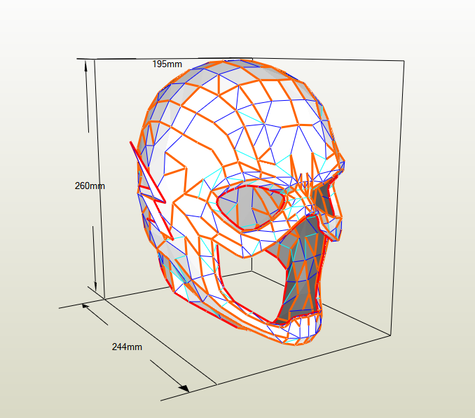 Casco FLash papercraft