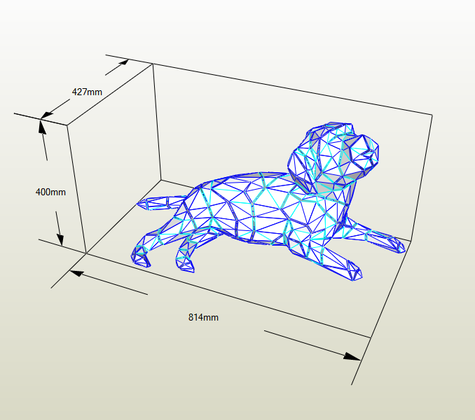 Perro acostado papercraft