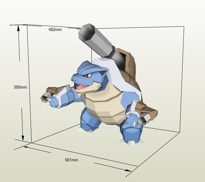 Mega Blastoise papercraft