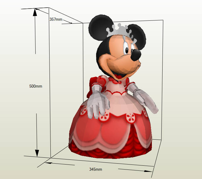 Minnie Mouse papercraft