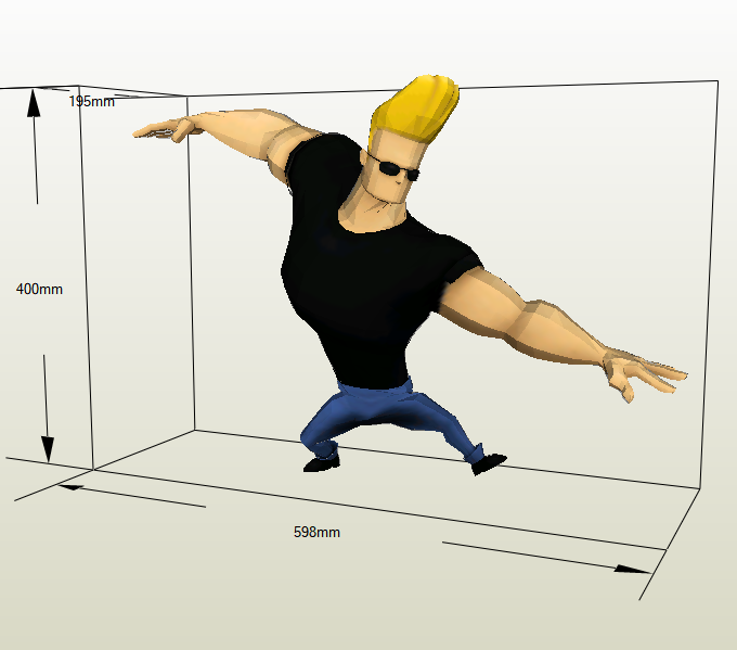 Johnny Bravo papercraft