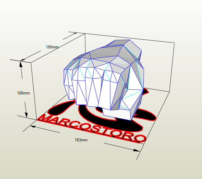 Puño de papercraft