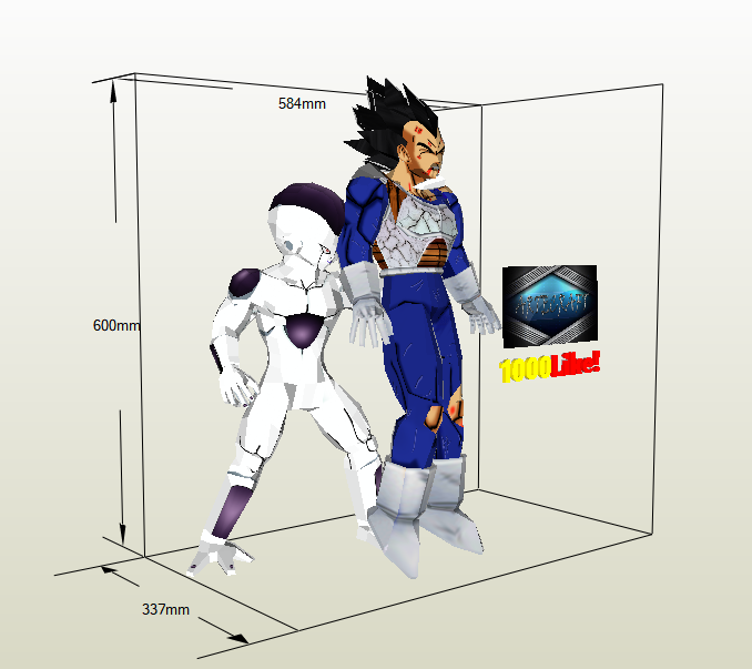 Freezer mata a vegeta papercraft